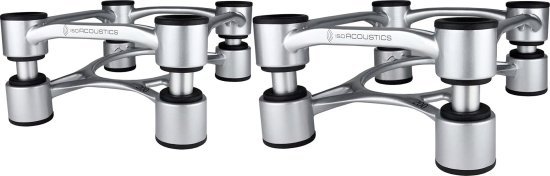 זוג מעמדים מבודדים לרמקולים Aperta200 עד 34 ק''ג IsoAcoustics - כסוף