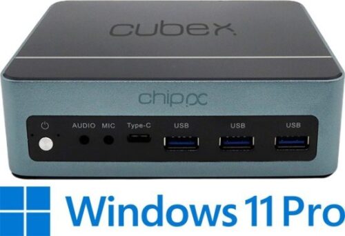 מחשב מיני ChipPC CUBEX Ultra 7 155U 512GB SSD 16GB Win 11 Pro