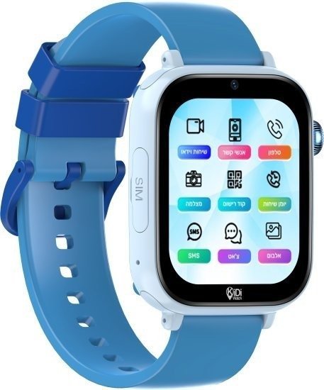 שעון חכם לילדים 4G עם סים מובנה Kidiwatch Kidi Me - לבנים - צבע כחול