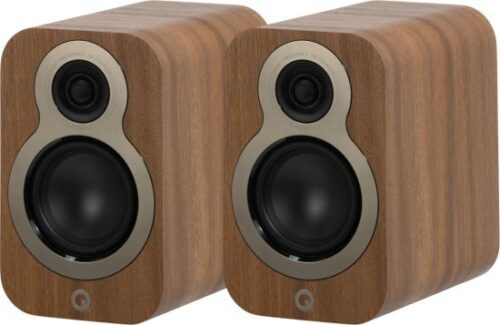זוג רמקולים מדפיים דגם 3010c מבית Q Acoustics - צבע Pin Oak