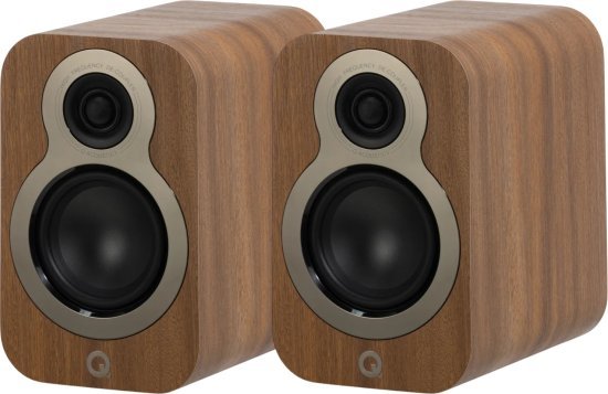 זוג רמקולים מדפיים דגם 3010c מבית Q Acoustics - צבע Pin Oak