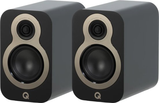 זוג רמקולים מדפיים דגם 3010c מבית Q Acoustics - צבע Satin Black