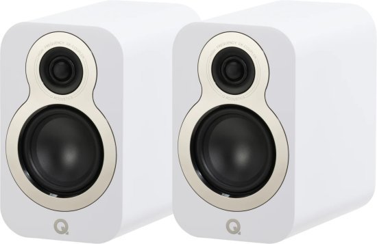 זוג רמקולים מדפיים דגם 3010c מבית Q Acoustics - צבע Satin White