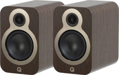זוג רמקולים מדפיים דגם 3020c מבית Q Acoustics - צבע Claro Walnut