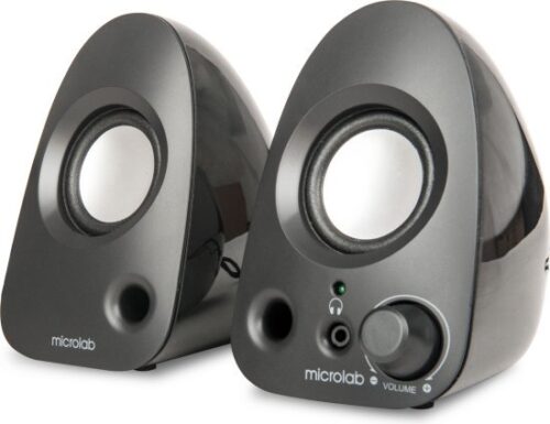 זוג רמקולים למחשב דגם B19 מבית Microlab - צבע שחור