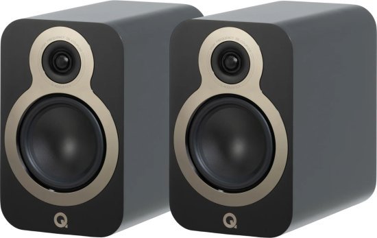 זוג רמקולים מדפיים דגם 3020c מבית Q Acoustics - צבע Satin Black