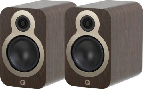 זוג רמקולים מדפיים דגם 3030c מבית Q Acoustics - צבע Claro Walnut