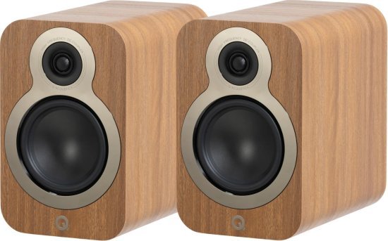 זוג רמקולים מדפיים דגם 3030c מבית Q Acoustics - צבע Pin Oak