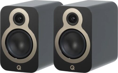 זוג רמקולים מדפיים דגם 3030c מבית Q Acoustics - צבע Satin Black