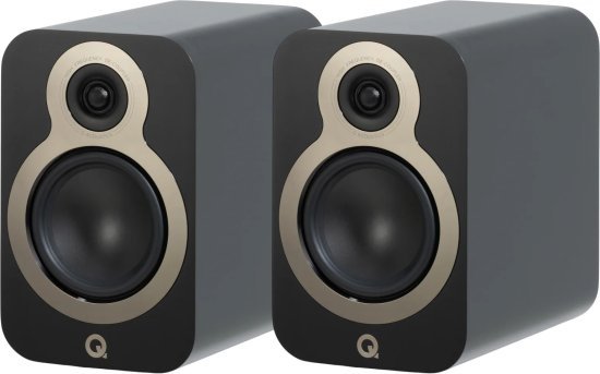 זוג רמקולים מדפיים דגם 3030c מבית Q Acoustics - צבע Satin Black