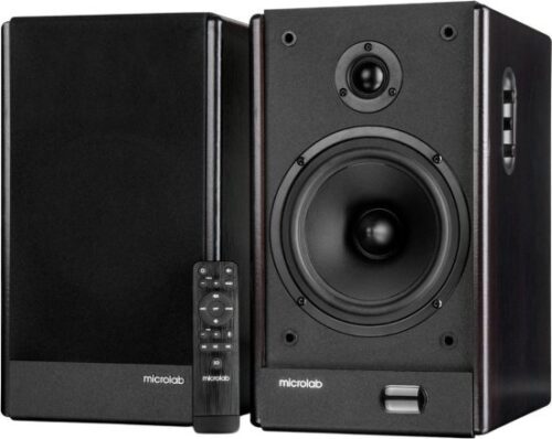 זוג רמקולים מדפיים דגם Solo26 מבית Microlab - צבע שחור