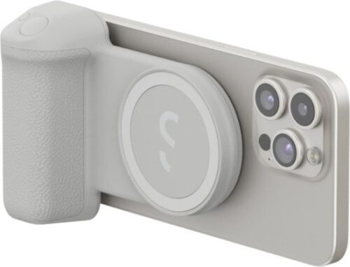 424349_b_1.jpg סוללת גיבוי עם אחיזה 5000mAh 15W תואמת Magsafe דגם SnapGrip Pro מבית ShiftCam - צבע Stone