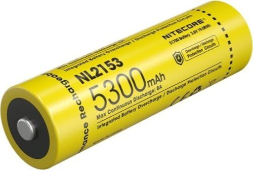 סוללת 21700 נטענת בנפח 5300mAh דגם NL2153 מבית Nitecore