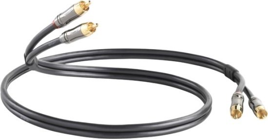 כבל אודיו אנלוגי (2x RCA) Audio Graphite סדרת Performance מבית QED - אורך 3 מטר