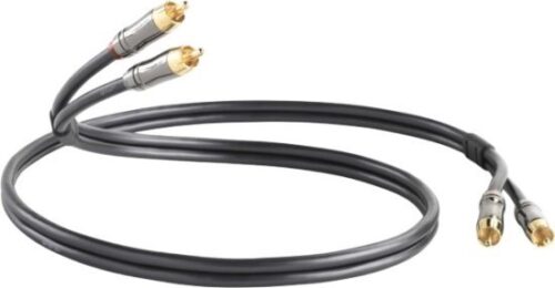 כבל אודיו אנלוגי (2x RCA) Audio Graphite סדרת Performance מבית QED - אורך 0.6 מטר