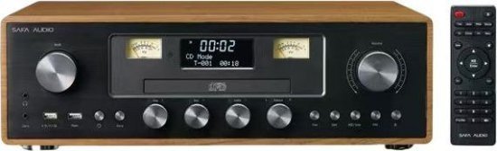 רדיו CD סטריאו עם Bluetooth דגם MIC-256 מבית SAFA - צבע אגוז