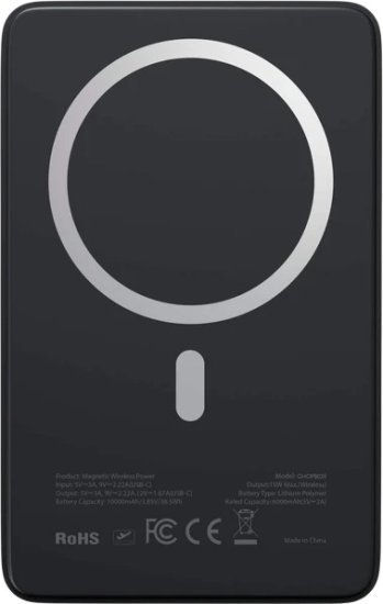 סוללת גיבוי 10000mAh תואמת Magsafe דגם NRGPak מבית Ghostek - צבע שחור