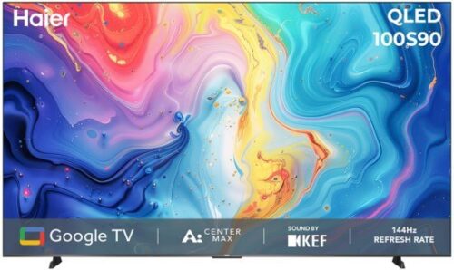 טלוויזיה חכמה 100 אינץ' Haier 4K Direct Mini LED Google TV H100S90FUX