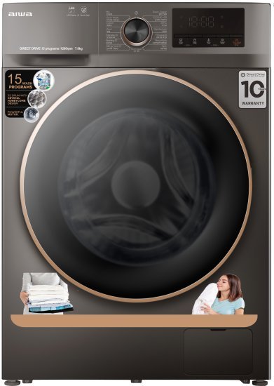 מכונת כביסה Direct Drive פתח חזית 7 ק''ג 1200 סל''ד Aiwa P11 AI70-P123111EA05E - צבע אפור