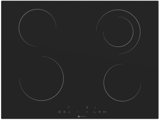 כיריים קרמיות 4 משטחי חימום 70 ס''מ חד פאזי Schaub Lorenz MS273 5900W