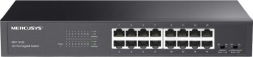 מתג שולחני ניתן להתקנה בארון תקשורת Mercusys MS116GS 16 Ports Gigabit