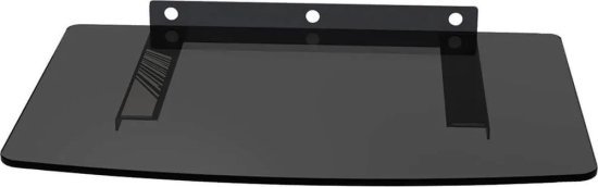 מדף זכוכית לממיר / DVD דגם MTV-36SHELF מבית GPT - צבע שחור