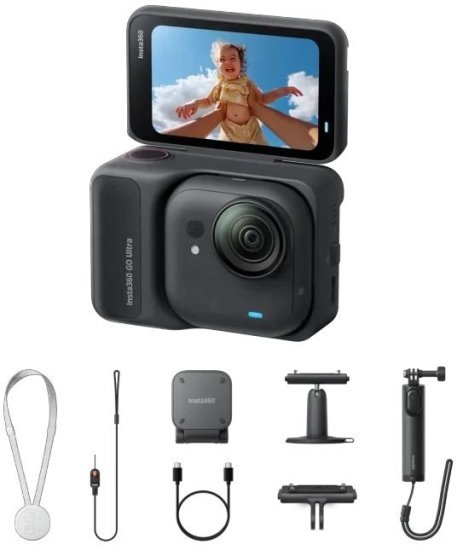 429930_b_1.jpg מצלמת אקסטרים Insta360 Go Ultra עם ערכת אביזרים ליוצרים - צבע שחור