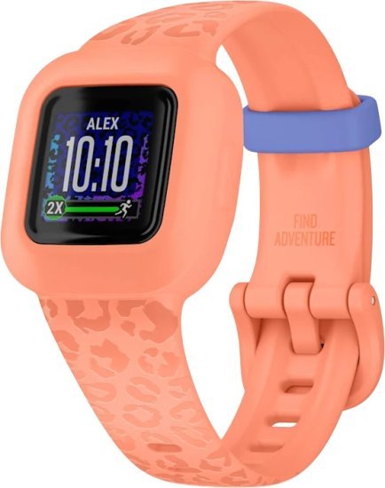 צמיד כושר לילדים Garmin Vivofit jr. 3 - צבע Peach Leopard