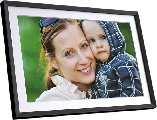 430448_b_1.jpg מסגרת תמונה דיגיטלית חכמה בגודל 15.6 אינץ' QUE WF-1562T