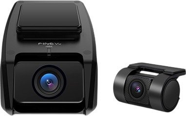 מצלמת דרך קדמית UHD 4K ואחורית QHD 2K לרכב דגם GX1600 מבית FineVu + כרטיס זיכרון 64GB