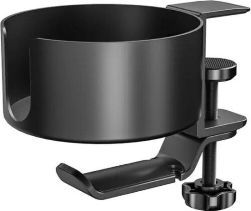 מעמד רב תכליתי מסתובב 360 מעלות עם מחזיק כוסות מבית Rom - צבע שחור