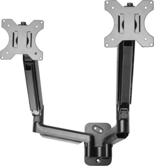 זרוע קיר כפולה עם בוכנת גז לשני מסכי מחשב 32 אינץ' - 9 ק''ג מבית זרועות שיח