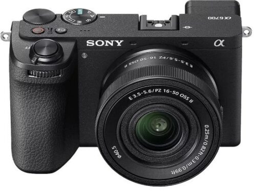 מצלמה דיגיטלית ללא מראה Sony Alpha 6700 APS-C Mirrorless שחור + עדשת 16-50 מ''מ PZ OSS II F / 3.5-5.6 דגם ILCE-6700KB