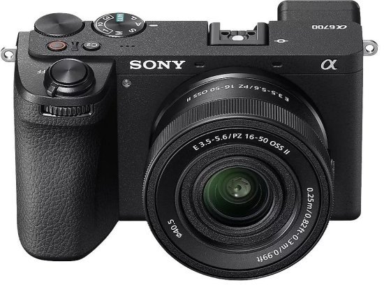 מצלמה דיגיטלית ללא מראה Sony Alpha 6700 APS-C Mirrorless שחור + עדשת 16-50 מ''מ PZ OSS II F / 3.5-5.6 דגם ILCE-6700KB