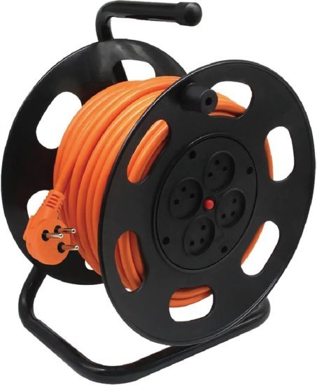 תוף כבל מאריך עד 50 מטר 4 שקעים מבית Semicom