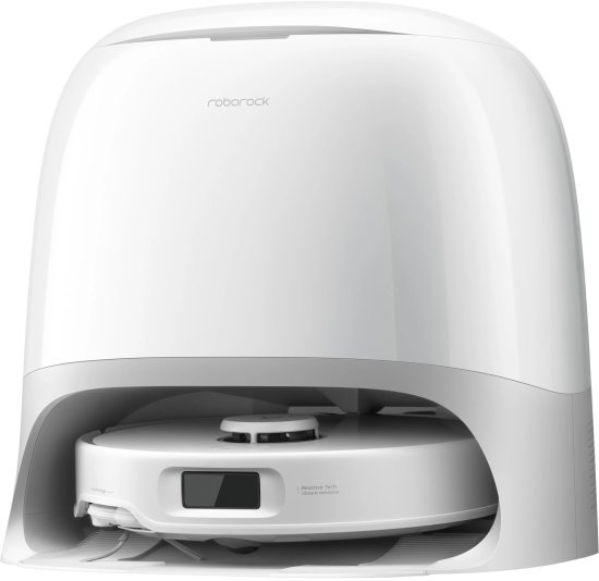 מציאון ועודפים - ‏שואב אבק / שוטף רובוטי עם תחנת ריקון ושטיפה Roborock QREVO Curve 5A1 - צבע לבן