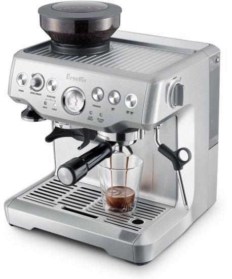 מכונת אספרסו מקצועית Breville Barista Express - צבע נירוסטה מוברשת - כולל קנקן עם מדיד טמפרטורה מובנה
