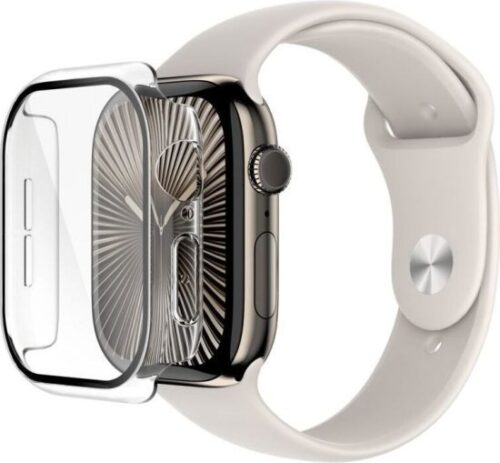 433631_b_1.jpg כיסוי פלסטיק עם מגן מסך זכוכית מובנה ל-Apple Watch Series 10/11 (46mm) דגם TemperedCurve מבית Belkin - צבע שקוף