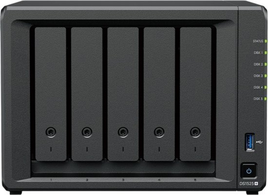 שרת אחסון NAS ללא כוננים Synology DiskStation DS1525+ 5-Bay