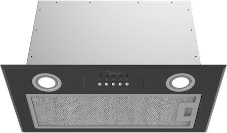 קולט אדים בנוי בארון מטבח 52 ס''מ Midea MH52T01EM21BB-IL - צבע שחור
