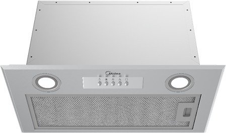 קולט אדים בנוי בארון מטבח 52 ס''מ Midea MH52T01EM21SB-IL - צבע נירוסטה