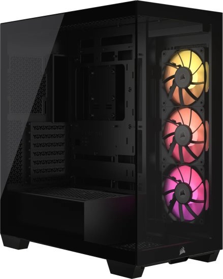 434629_b_1.jpg מציאון ועודפים - מארז ללא ספק Corsair iCUE LINK 3500X RGB Tempered Glass Mid Tower ATX - צבע שחור