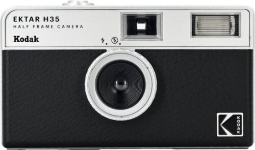 מצלמת פילם Kodak Ektar H35 בפורמט חצי-פריים לצילום שתי תמונות על אותו פריים - צבע שחור