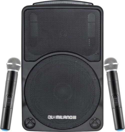 בידורית קריוקי מקצועית 500W וופר 10 אינץ' + 2 מיקרופונים QL Milano QL510