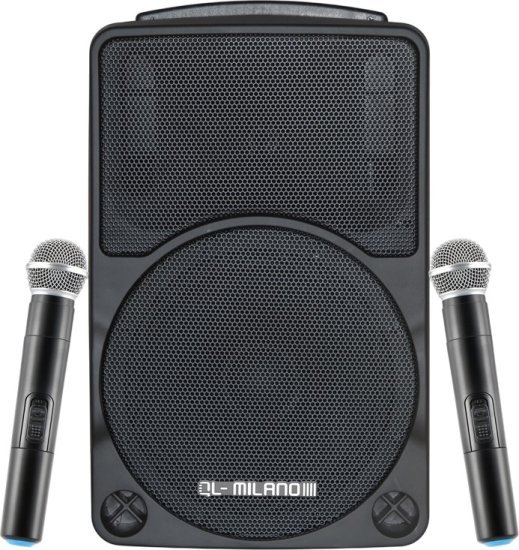 בידורית קריוקי מקצועית 500W וופר 10 אינץ' + 2 מיקרופונים QL Milano QL510