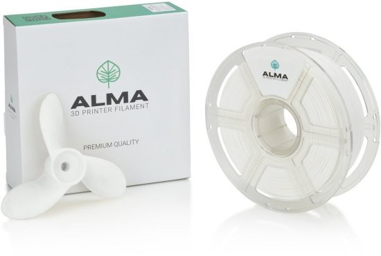 סליל הדפסה (פילמנט) 1.75 מ”מ / 1 ק”ג דגם ASA מבית ALMA - צבע לבן