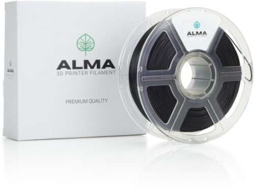 סליל הדפסה (פילמנט) 1.75 מ”מ / 1 ק”ג דגם PLA SE מבית ALMA - צבע שחור - בעל אישור FDA