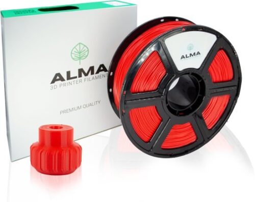 סליל הדפסה (פילמנט) 1.75 מ”מ / 1 ק”ג דגם TPE FLEXIBLE מבית ALMA - צבע אדום - בעל אישור FDA