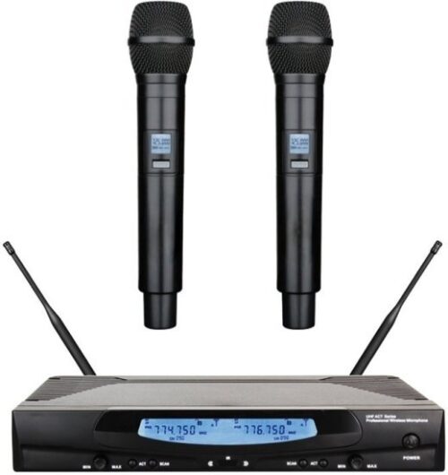 מערכת מיקרופונים אלחוטיים מקצועית עם מזוודת נשיאה QL Milano PREMIUM-8062