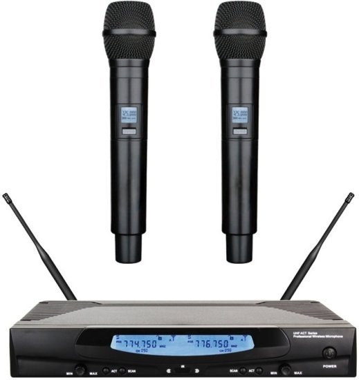 מערכת מיקרופונים אלחוטיים מקצועית עם מזוודת נשיאה QL Milano PREMIUM-8062